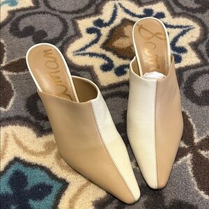 Sam Edelman Skya Pointed Toe Two-Tone Mules